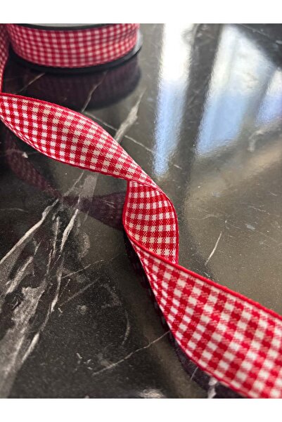 Hayal.kirtasiyesi Plaid Pattern Ribbon 5 Meters / 2.5 cm Wide Christmas Gift Ribbon