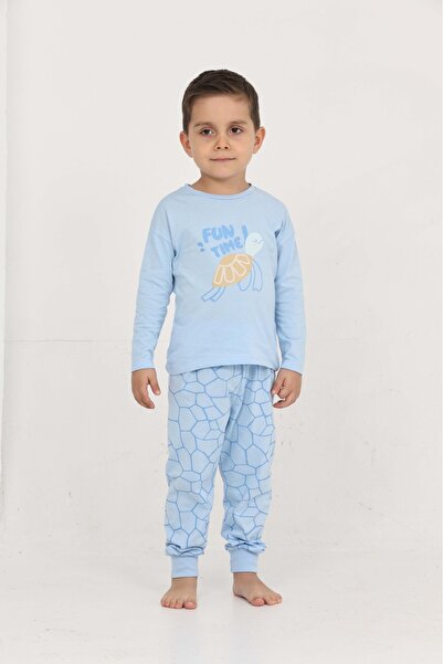 Toontoy Boy's Turtle Printed Pajama Set