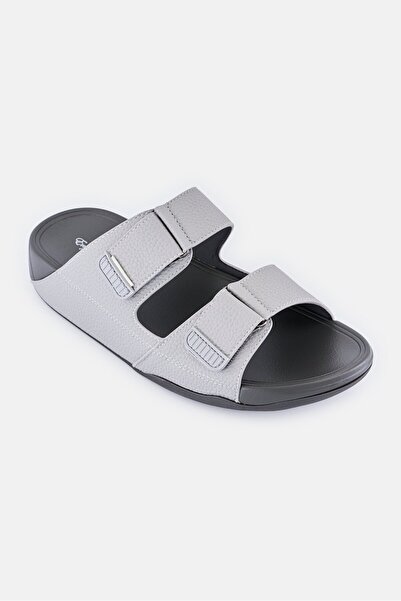 English Laundry Men Two Strap Slip On Arabic Sandals, Grey