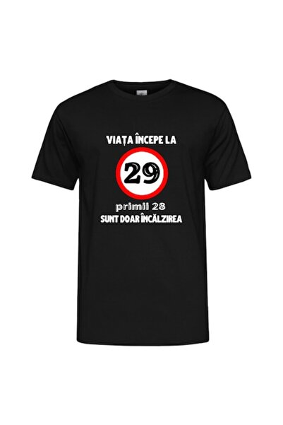 T&M Personalizare Tricou personalizat - Viața începe la 29 de ani, bumbac, M,...