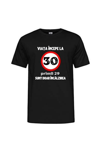 T&M Personalizare Tricou personalizat - Viața începe la 30 de ani, bumbac, L,...