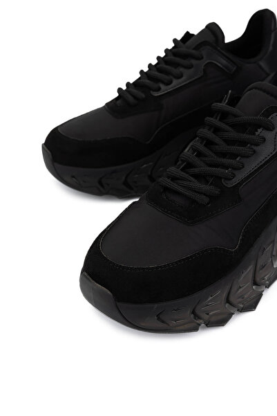 Tamer Tanca Kadın Suni Deri Siyah Sneakers & Spor Ayakkabı