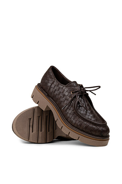 Deery Women's Brown Genuine Leather Casual Shoes