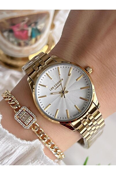 Lee Cooper Women's Wristwatch with Steel Strap 3 Atm Water Resistant Vs.Blkt.0630