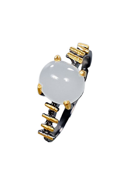 FashionBijoux Inel din argint 925 cu acvamarin