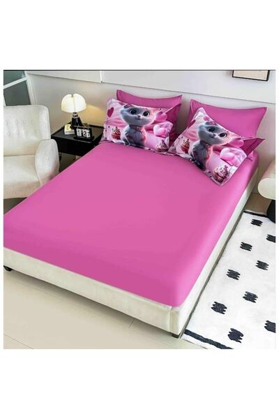 OEM Christmas Bedding Set 5D Print, Double Bed, 6-piece (Fitted Sheet 180x200, Duvet 200x230, 2x55x80, 2