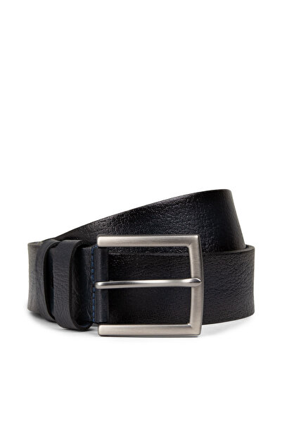 Deery Genuine Leather Navy Blue Men's Belt