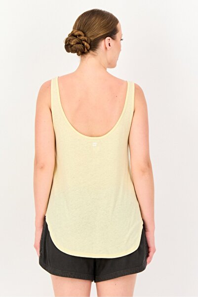 BİLLABONG Women U-Neck Graphic Print Sleeveless Top, Yellow
