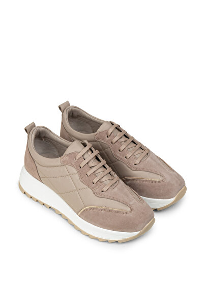 Deery Women's Genuine Suede Mink Color Sneaker Shoes