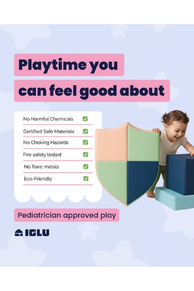 IGLU Soft Play Set de joaca Corner Crawler - Pink-Violet