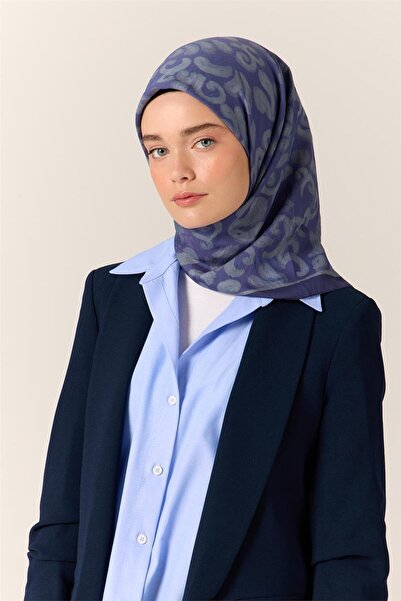 Silk Home Eșarfă din amestec de viscoză Velora, mov-gri, cu model, textură su...