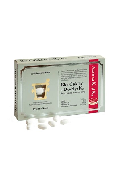 Pharma Nord Bio Calcium D3 K1 K2 food supplement, Pharma Nord, 30 tablets
