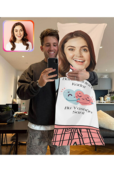 EJOYA Kişiye Özel Fotoğraflı Bana Sarılana Kadar Yastık 116202