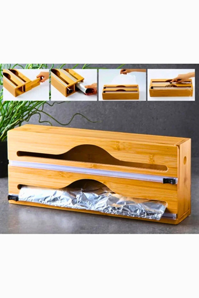 akdenizhome توهانا - عبوة من قطعتين من رول البامبو - منظم مطبخ طبيعي وأنيق 76053