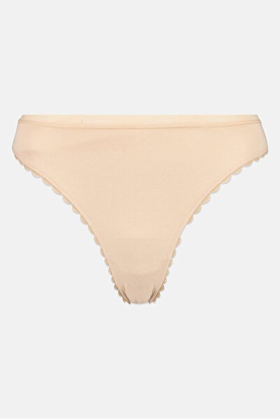 Calvin Klein Women Brand Logo Bikini Panty, Beige