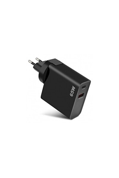 OVIO Încărcător de perete GVDA 65W, 3A, 1x USB-A + 1x USB-C, Negru
