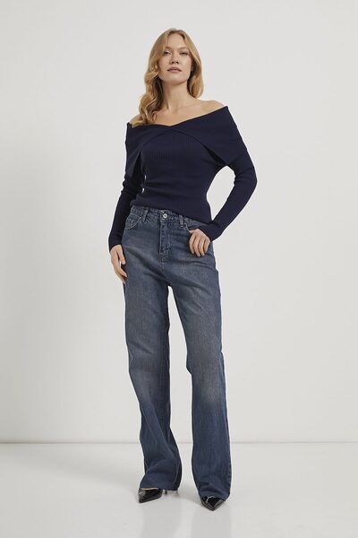 Arma Life Armalife 6303 Off-Shoulder Knitwear Women's Sweater