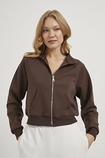 Arma Life Armalife 10679 Women's Sweat with Zippered Pockets and Standing Collar