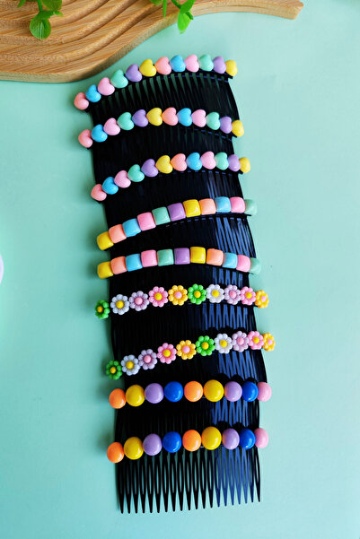 Nisankids Цветна гребенчеста фиба за коса с мотиви за момичета, 2 броя