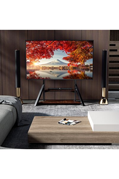 HXDream TV Stand with Mobile Base with Lockable Wheels,Adjustable TV Stand with Sturdy Shelf 65-100 inch TVs