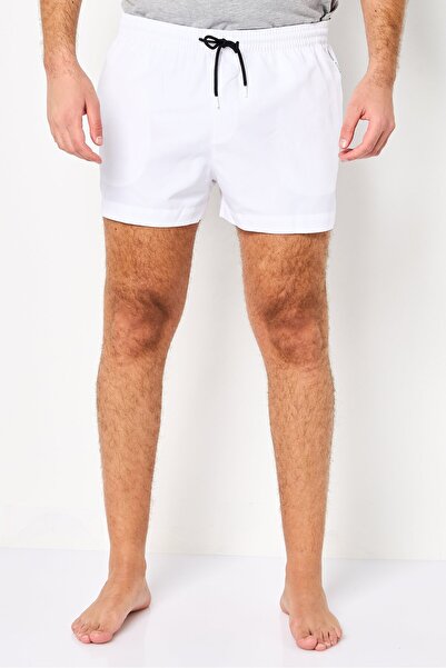 Calvin Klein Men Brand Logo Board Shorts, White
