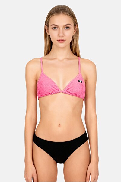 Calvin Klein Women Textured Padded Bikini Top, Pink