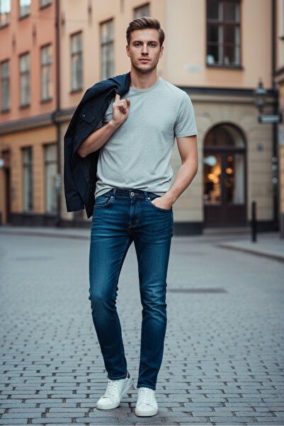 Voltaj Τζιν Hector Normal Fit Μπλε