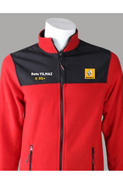BMNAKIŞBASKI Kişiye Özel BASKILI Softshell Polar – İsim, Soyisim, Kan Grubu ve RENAULT Tasarım SİYAH-KIRMIZIVB.