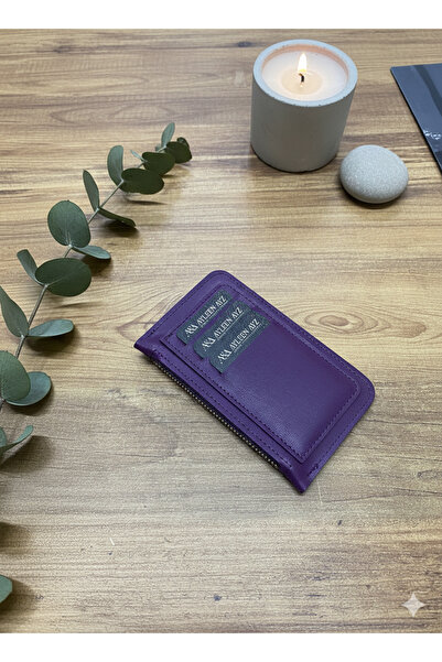 Ayleen Ayz Women's Leather Zippered Card Holder Wallet Small Size