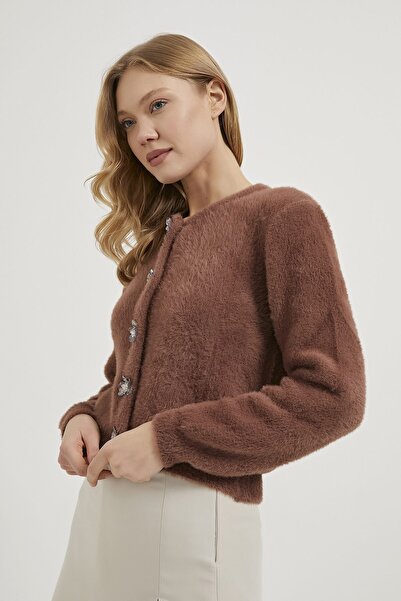 Arma Life Armalife 4349 Flower Accessory Buttoned Premium Women's Cardigan