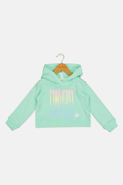 Converse Toddlers Girl Brand Logo Outdoor Hoodies, Mint Green