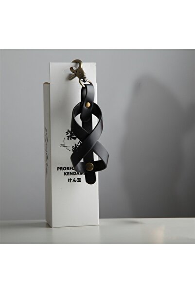 Flippy Kendama Storage Case, Faux Leather, Buckle Clip Keychain, 12 x 6 cm, Black