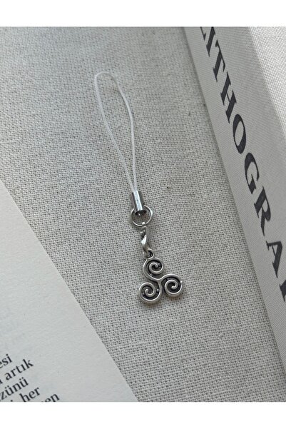 WhimsyWhite تعليقة هاتف بتصميم حلزوني، حبل هاتف مصنوع يدويًا