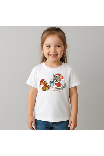 OEM Tricou Copii Fetite Tom&Jerry Craciun 100%Bumbac