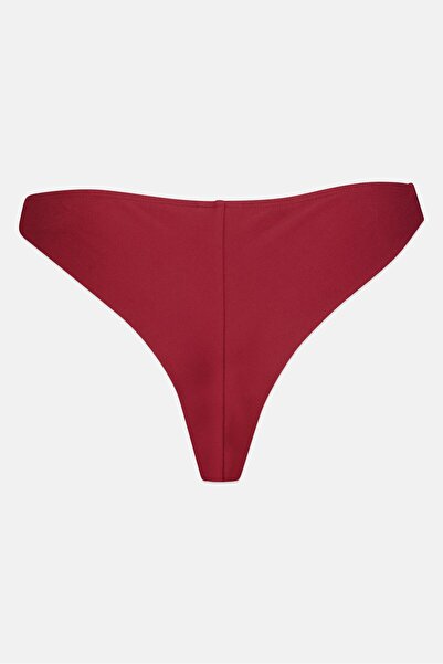 Calvin Klein Women Embroidered Logo Bikini Bottom, Maroon