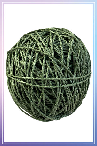 Mai Handmade Doğal Kağıt Ip 50 gr Yaklaşık 45-55 Metre Sarılmış Kağıt Ip Örgü...