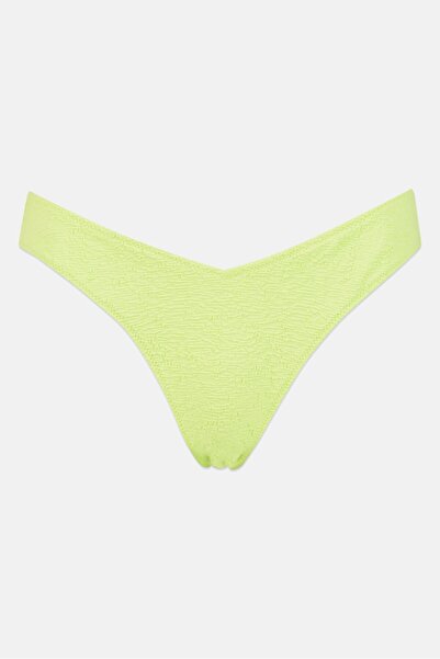 Calvin Klein Women Textured Bikini Bottom, Lime Green