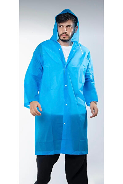 DEV 3 ADAM Unisex Women-Men Waterproof Windproof Raincoat with Snap Fasteners Hooded