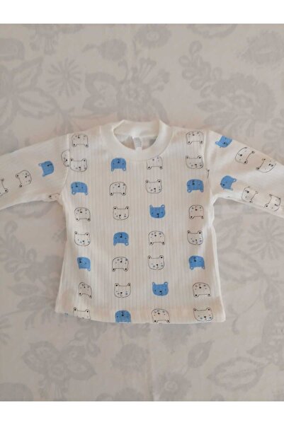 Özlev Baby Raporlu Kedi Desenli 1/3 Yaş Çocuk Pijama Takımı