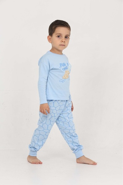 Toontoy Boy's Turtle Printed Pajama Set