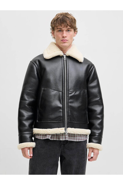 Jack & Jones Jorliverpool Aviator Black Men's Jacket 12282948