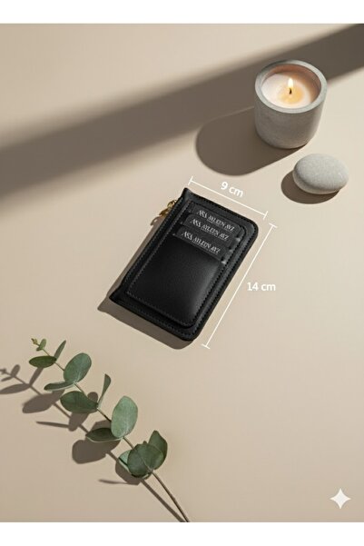 Ayleen Ayz Women's Leather Zippered Card Holder Wallet Small Size