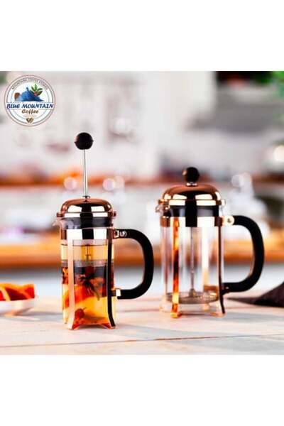 Blue mountain ماكينة صنع القهوة الفرنسية 350 مل - وردي ذهبي