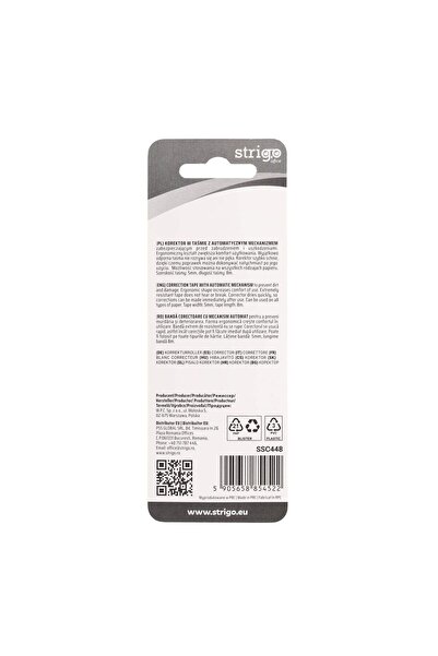 Strigo Correction tape Pen with mechanism, 5mm x 8m