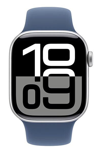 Apple Watch Series 10 GPS 42mm Silver Aluminium Case With Denim Sport Band