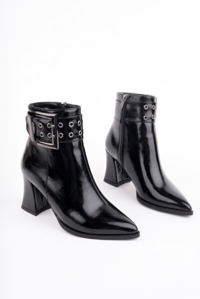 Madam Tarz Cizme cu toc gros cu detaliu curea DNZ-200