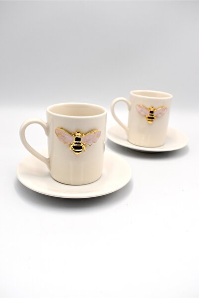 iQey Home Ari Detailed Porcelain Cup Set - for 2 Person
