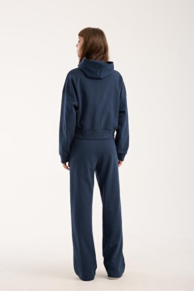 Store 100% Cotton Wide Leg Lace-Up Women's Trousers/Sweatpants