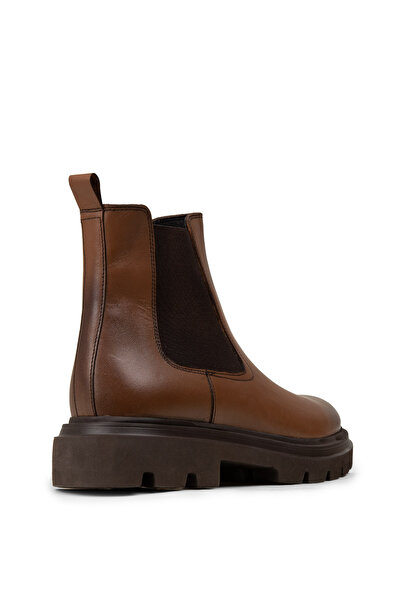 Deery Men's Genuine Leather Tan Color Chelsea Boots
