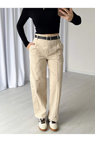 My Blog Stone 100% Cotton Tassel Detailed Trousers - 51208